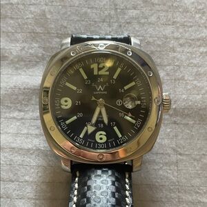 IWC 25 Jewel Automatic Black Dial Stainless Silver-Tone Men's Watch skeleton